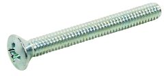 SCREW RAISED HEAD COUNTERSUNK 38MMX8G/32 STEEL PK=100 TP No Finish