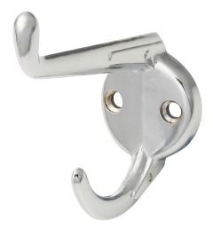 L45 HAT AND COAT HOOK DP Satin Chrome Pearl