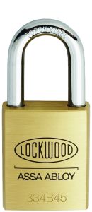 334B 45MM BRASS BODY PADLOCK 38MM BORON STEEL 8.7MM DIAMETER SHACKLE - 6RP TP No Finish