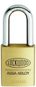 334B 45MM BRASS BODY PADLOCK 48MM BORON STEEL 8.7MM DIAMETER SHACKLE - 5KD TP No Finish