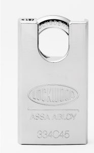 334C 45MM STEEL BODY PADLOCK SHROUDED 19MM MOLY STEEL 8.7MM DIAMETER SHACKLE - 6KD TP No Finish