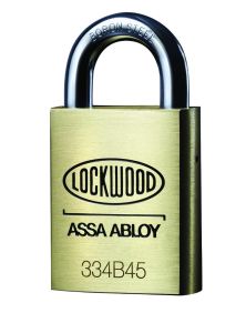 334B 45MM BRASS BODY PADLOCK 19MM BORON STEEL 8.7MM DIAMETER SHACKLE - 6RP TP No Finish