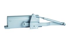 SIZE 4 DC WITH OFFSET ARM, PUSH SIDE, ADJ.CLOSING & LATCHING VALVES Silver