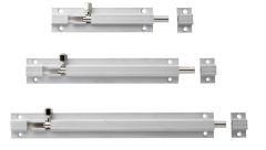 L333 BARREL BOLT 150MM DP Satin Chrome Pearl