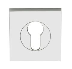 VELOCITY 55MM SQUARE EUROPEAN CYLINDER ESCUTCHEON SC Satin Chrome