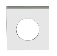 VELOCITY SMALL ROSE SQUARE TRIM PASSAGE SP - 1 PAIR Satin Chrome Pearl