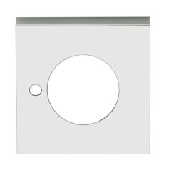 VELOCITY SMALL ROSE SQUARE TRIM PRIVACY SP - 1 PAIR Satin Chrome Pearl