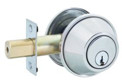 DOUBLE CYLINDER DEADBOLT TP 5PIN PROJECT KEYED Polished Stainless Steel