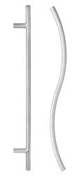 147 ENTRANCE HANDLES WITH 450MM CENTRES Satin Stainless Steel