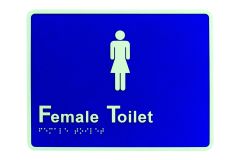 BRAILLE SIGNAGE - FEMALE (AS1428.1 COMPLIANT) No Finish