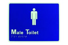 BRAILLE SIGNAGE - MALE (AS1428.1 COMPLIANT) No Finish