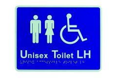 BRAILLE SIGNAGE - UNISEX DISABLED ACCESS LEFT HAND TRANSFER (AS1428.1) No Finish