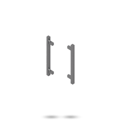 145 ENTRANCE HANDLES WITH 225MM CENTRES Matt Black