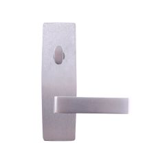 1804 SQUARE END PLATE WITH TURN & 90 LEVER Satin Chrome