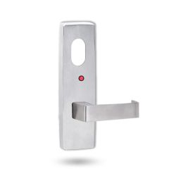 1820 SQUARE END PLATE WITH CYLINDER HOLE & LED & 90 LEVER Satin Chrome