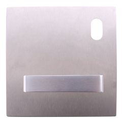 200 EXTERIOR PLATE WITH CYLINDER HOLE & 90 LEVER RH Satin Stainless
