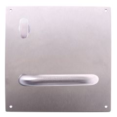 201 INTERIOR PLATE WITH TURN & 96 LEVER LH Satin Stainless