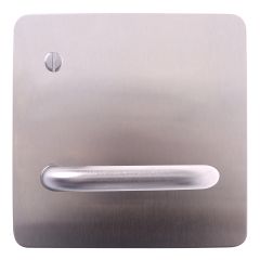 202 EXTERIOR PLATE WITH EMERGENCY TURN & 96 LEVER LH Satin Stainless