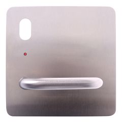 202 EXTERIOR PLATE WITH CYLINDER HOLE & LED & 96 LEVER LH Satin Stainless