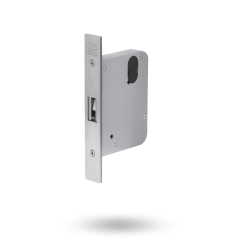 3573 MORTICE SLIDING DOOR LOCK THROUGH FIXABLE 60mm BACKSET Satin Chrome