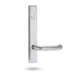 4803 SQUARE END PLATE WITH EMERGENCY TURN & 70 LEVER Satin Chrome