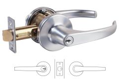938 SERIES KEY IN LEVER STOREROOM ESCAPE SET 6PIN PROJECT KEYED Satin Chrome