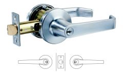 954 SERIES KEY IN LEVER GLASS DOOR DEADLATCH TP Satin Chrome