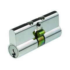 LOCKWOOD C4 9555 EURO PROFILE DOUBLE CYLINDER FIXED CAM UNASSEMBLED Chrome Plate