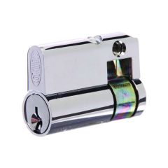 LOCKWOOD C4 9555 EURO PROFILE SINGLE CYLINDER FIXED CAM 6KD Chrome Plate