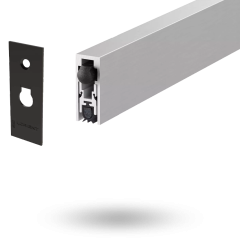 DROP SEAL MORTICE 0920 SIL SQUARE END PLATE Silver