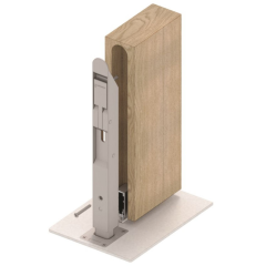 FLUSH BOLT 24W 242H & 8001 DROP SEAL 1600 SIL Silver