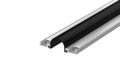 HINGE GUARD 1000 SILVER ANODISED, BLACK GASKET Silver