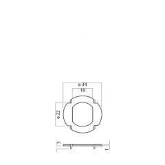 LOCKWOOD CAM LOCK NAIL PLATE PK=10 Zinc Clear Cr3+ Chromate