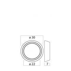LOCKWOOD CAM LOCK CYLINDER RING PK=10 Satin Stainless