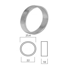 LOCKWOOD CAM LOCK SPACER 10MM PK=10 Satin Chrome