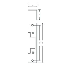 ES100/110 REBATE PLATE (PL0033) No Finish