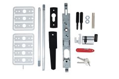 TBL LKG + ARIA HDL BL + STD RODS & TIPS CYL-ESCUTCHEON + SECURITURN Black