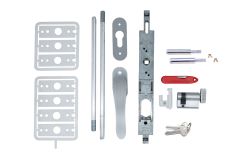TBL LKG + UNO HDL SC + SS D-TIPS + STD RODS + SECURITURN J037 Satin Chrome