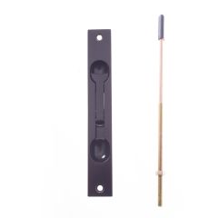 FLUSH BOLT-STD-SURFACE MT-NYLON 'D' TIP Black
