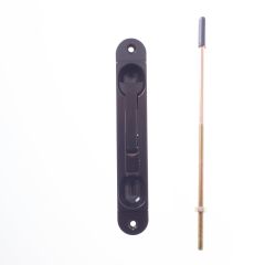 FLUSH BOLT-RECESS MT-NYLON 'D' TIP Black