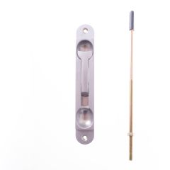 FLUSH BOLT-RECESS MT-NYLON 'D' TIP Satin Chrome