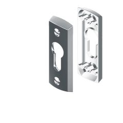 PALLADIUM BIFOLD HIGH PROFILE CYLINDER ESCUTCHEON SET Satin Chrome Pearl