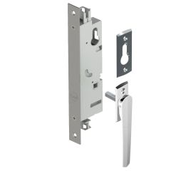 PINNACLE BIFOLD LOCKING WITH ARIA 30MM BACKSET NO CYL 2 SIDE NO RODS Satin Chrome Pearl