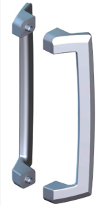 ARIA D BACK TO BACK HANDLE SET Polyester Powdercoat