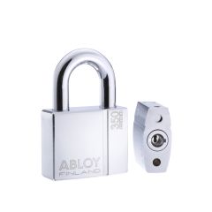 ABLOY CLASSIC 57MM BRASS BODY PADLOCK 25MM BORON STEEL 10MM DIAMETER SHACKLE KD Chrome Plate