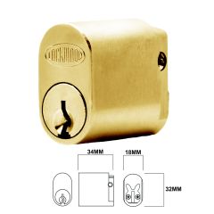 LOCKWOOD C4 3540 SINGLE CYLINDER WITH R CAM 5KA Polished Brass