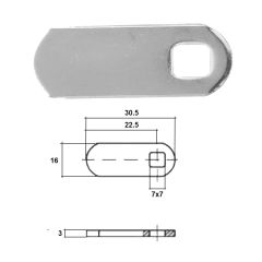 ABLOY STRAIGHT CAM A=30.5MM B=22.5MM No Finish