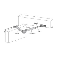 7714 SERIES HOLD OPEN ARM ASSEMBLY Gold