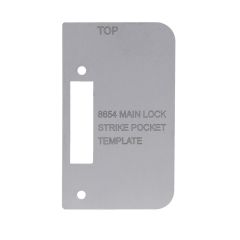 8654 MAIN LOCK STRIKE POCKET TEMPLATE-ST.STEEL No Finish