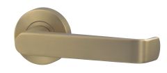LEVER V1 PASSAGE SET WITH LATCH Satin Brass PVD